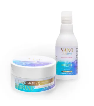 NanoBlue – Verzorgingsset voor blond haar na nanoplastie: Shampoo 300ml + Masker 300g | Diana Beauty & Creative