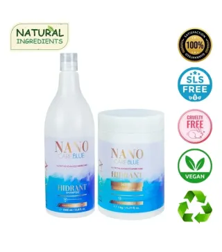 NanoBlue – Verzorgingsset voor blond haar na nanoplastie: Shampoo 1000ml + Masker 1000g | Diana Beauty & Creative