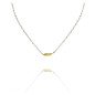 Naszyjnik ze stali szlachetnej FEATHER pearls white gold