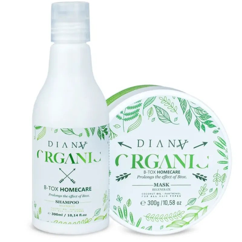 Organic Set – Shampoo 300ml + Maske 300g – Post Botox Organic Pflege und Haarregeneration | Diana Beauty & Creative