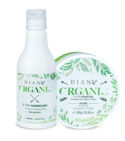 Organic Set – Shampoo 300ml + Masker 300g – Post Botox Organic Zorg en Haarregeneratie | Diana Beauty & Creative